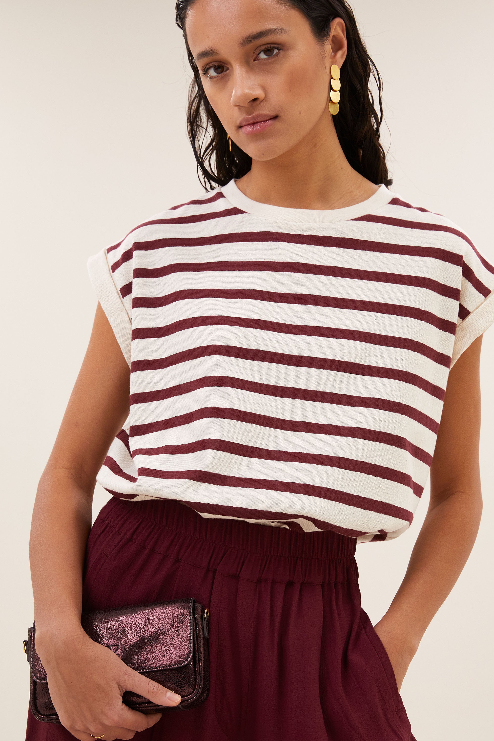 Benji viscose pants, Wine