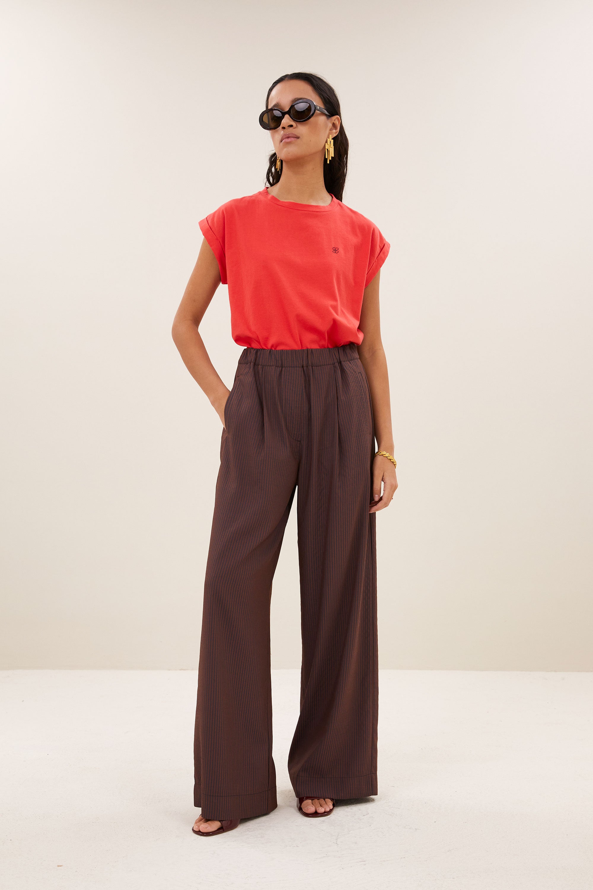 Celin tan stripe pants, Tanning stripe