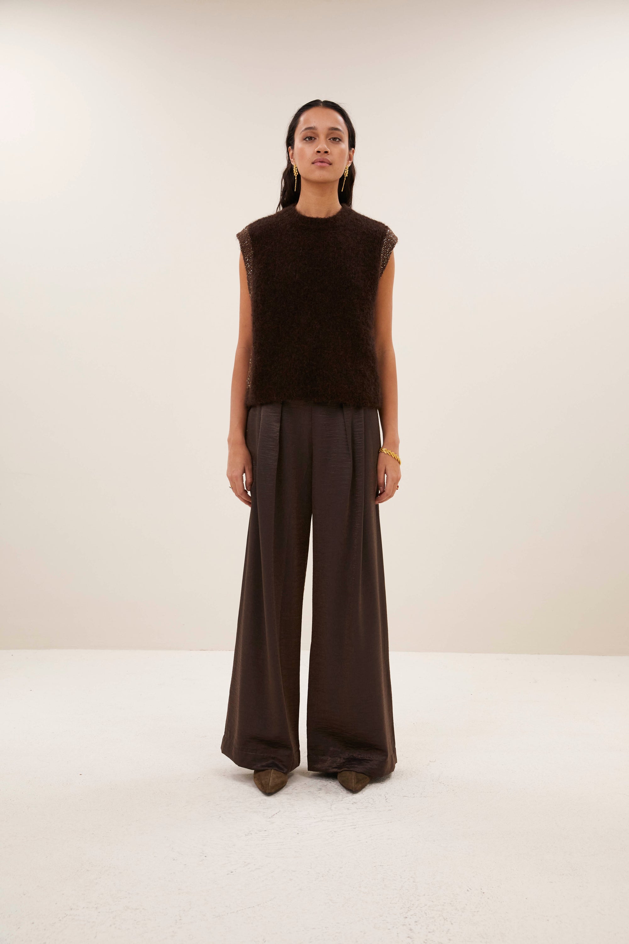 Lodi metallic pants, Bronze