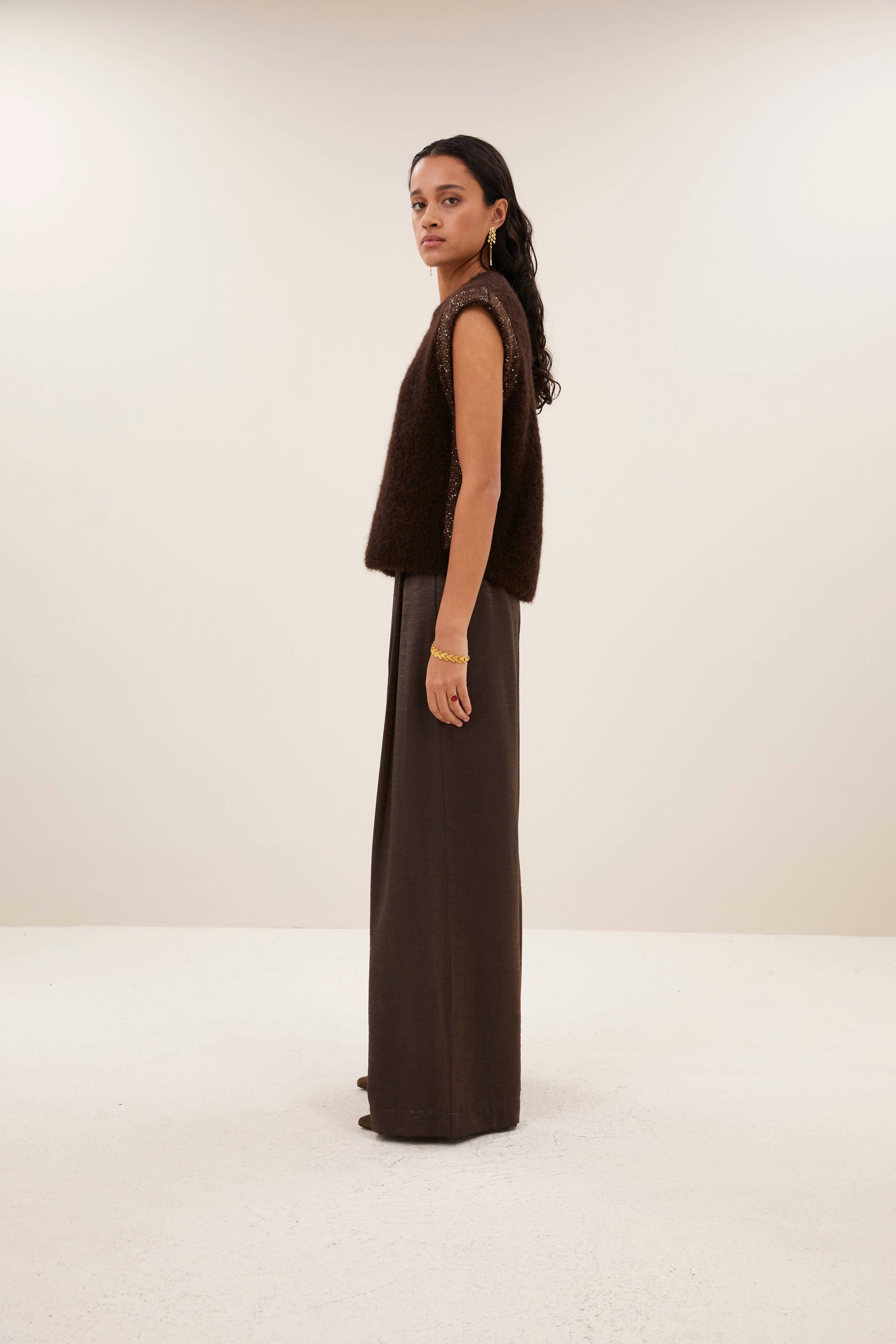 Lodi metallic pants, Bronze
