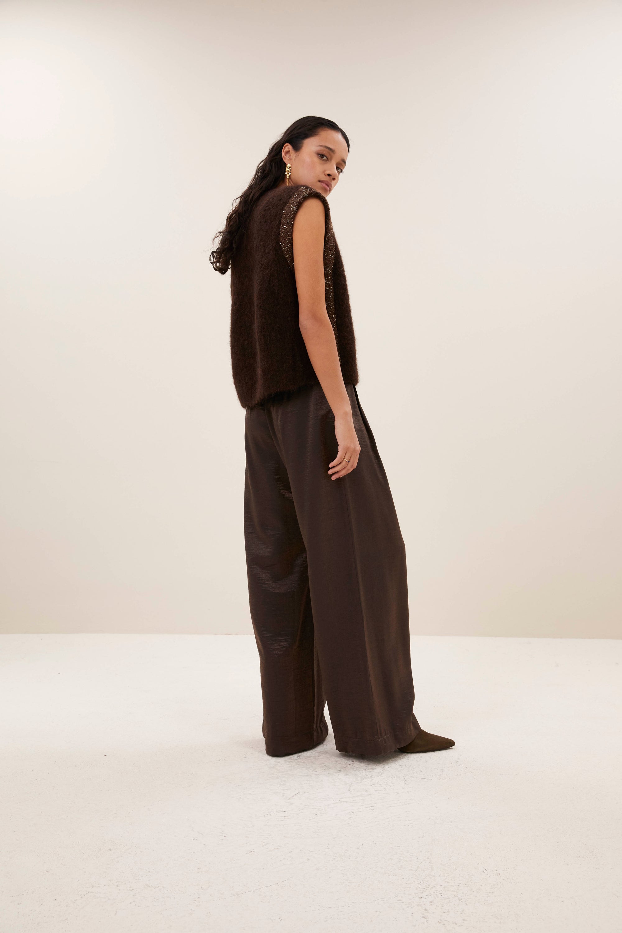 Lodi metallic pants, Bronze