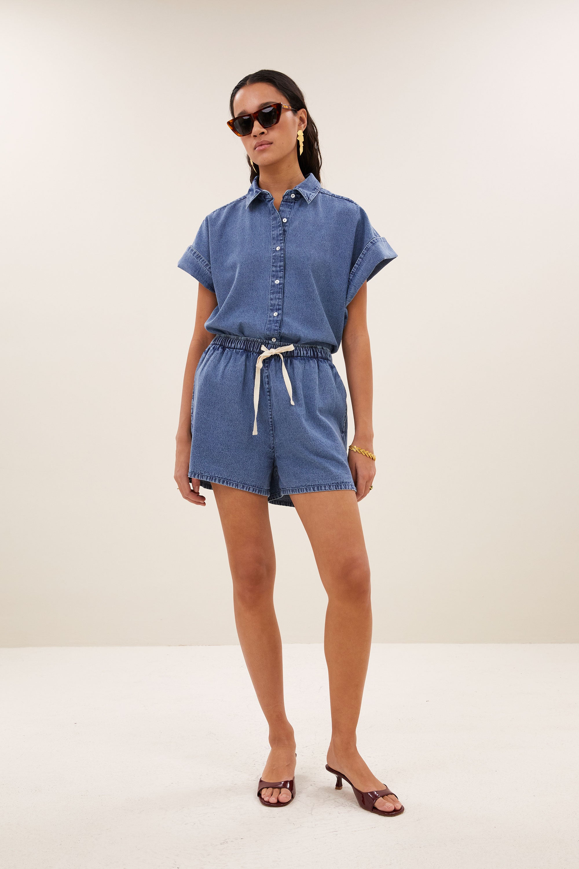Misa denim shorts, Medium denim