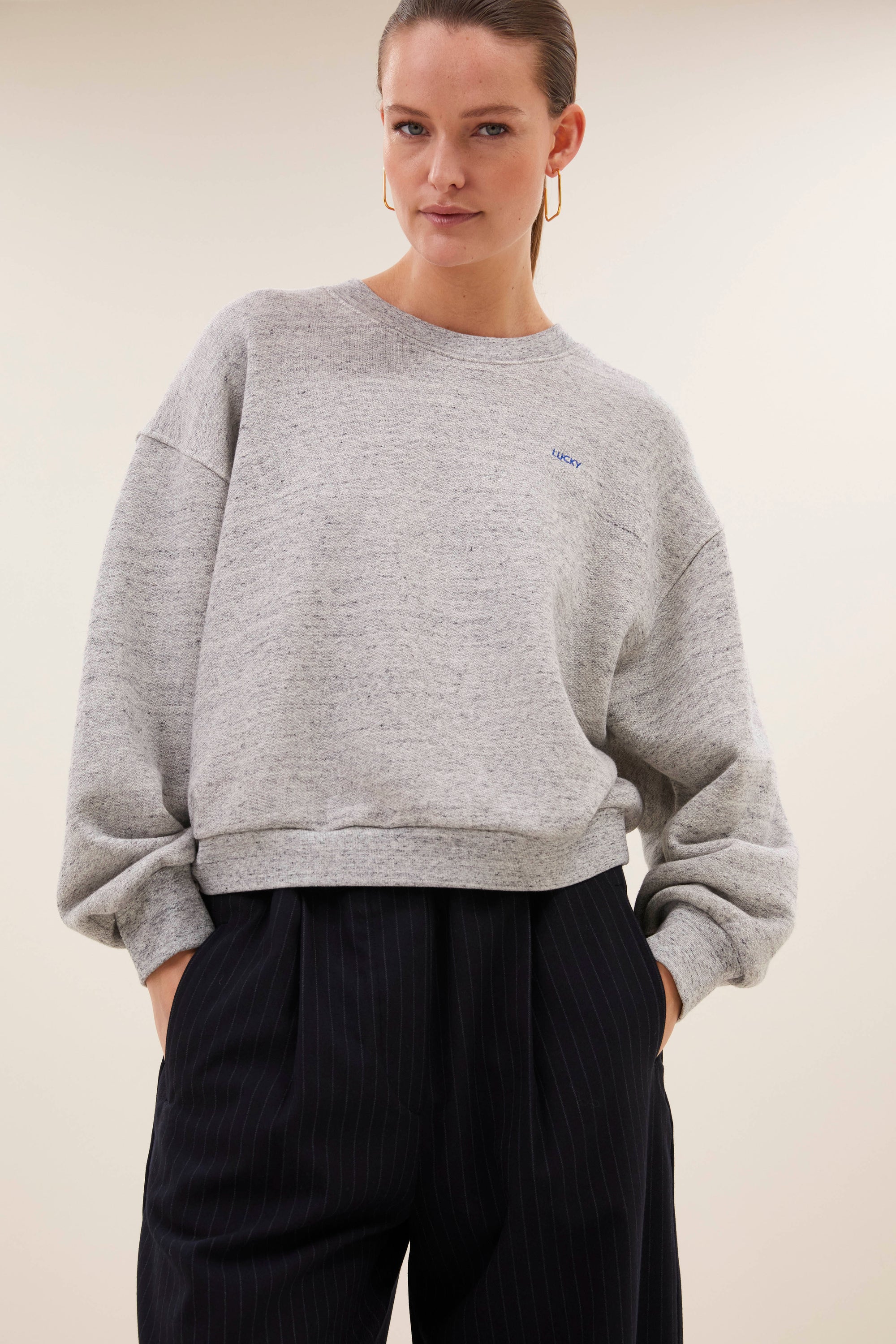 Mimi sweater, Mid grey melee