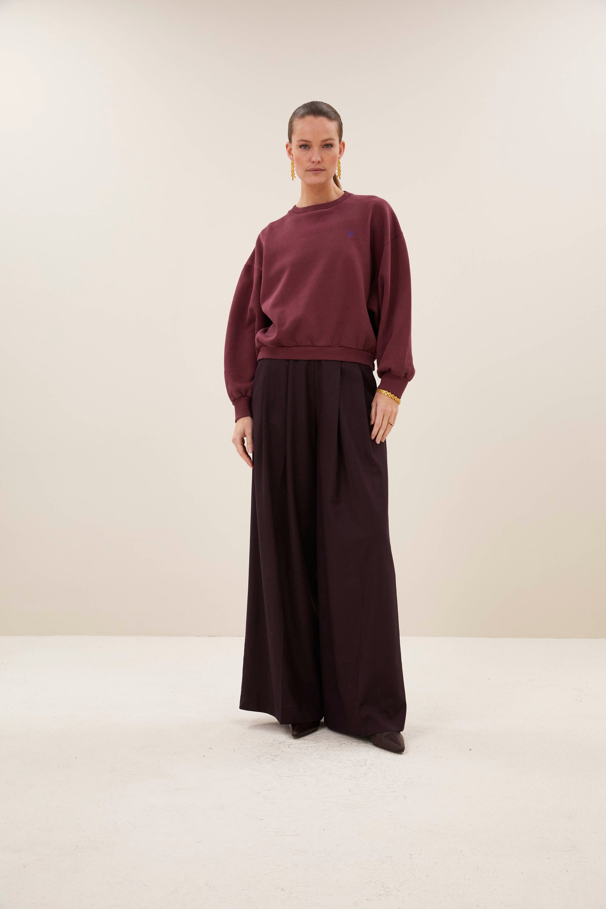 Malyn logo sweater, Burgundy crush