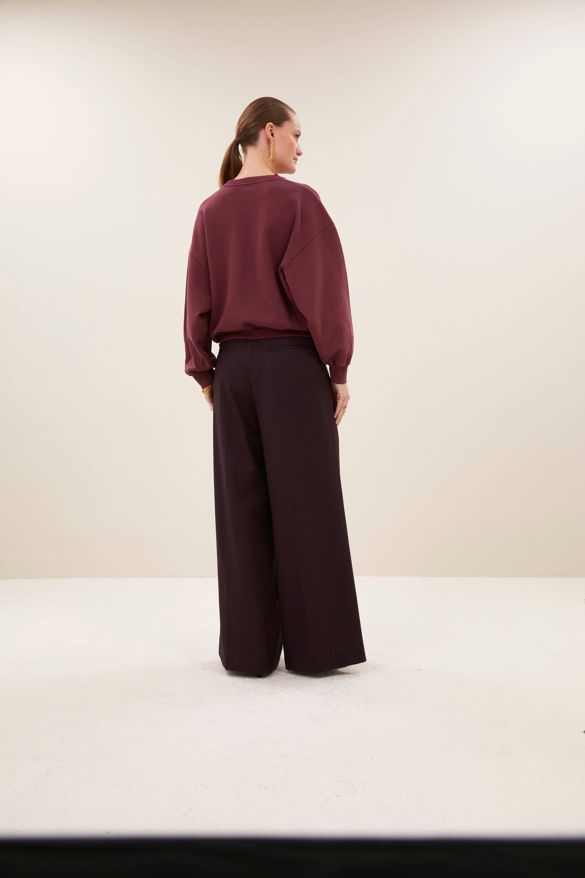 Malyn logo sweater, Burgundy crush