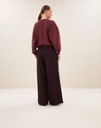Malyn logo sweater, Burgundy crush