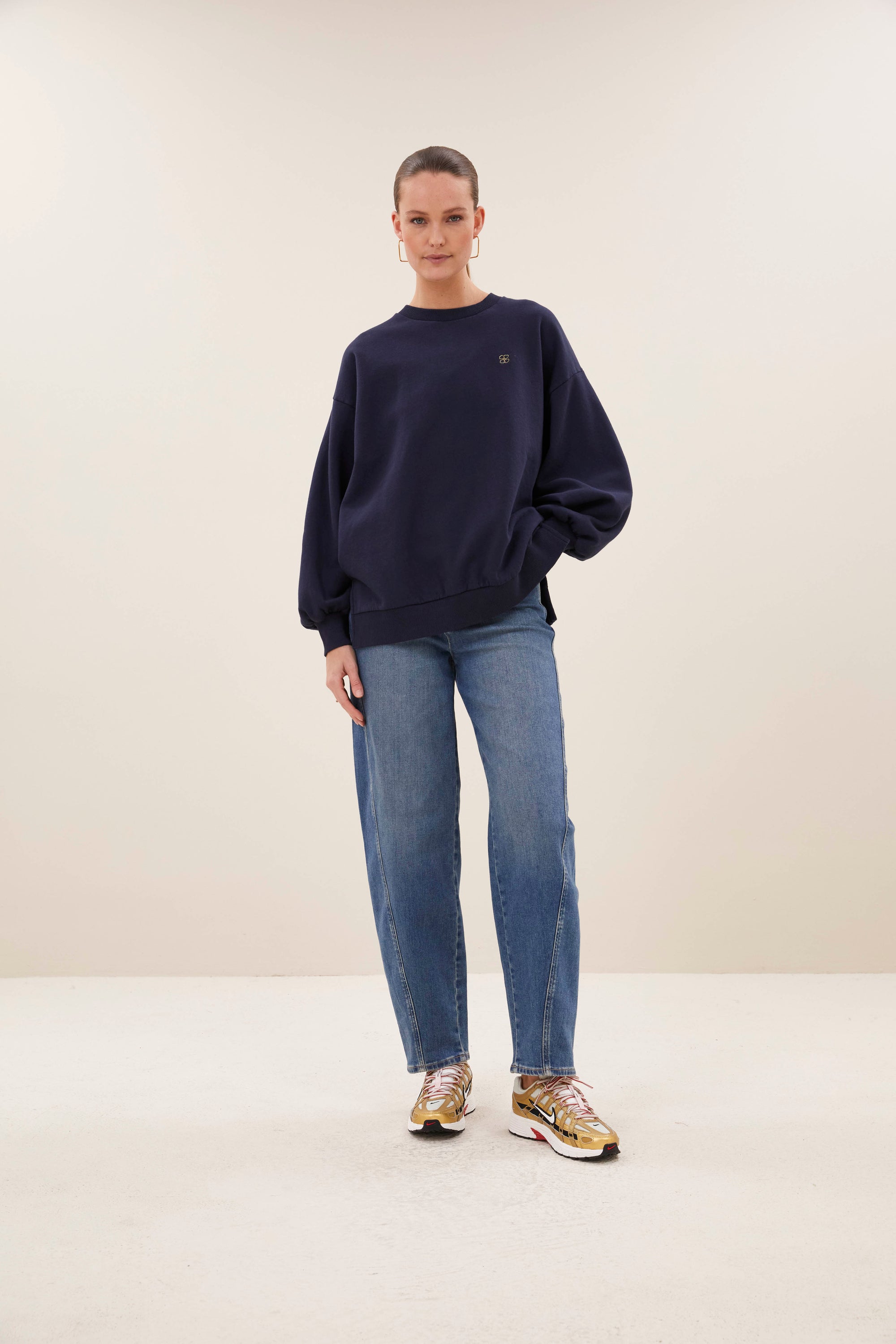 Lili long sweater, Uniform blue