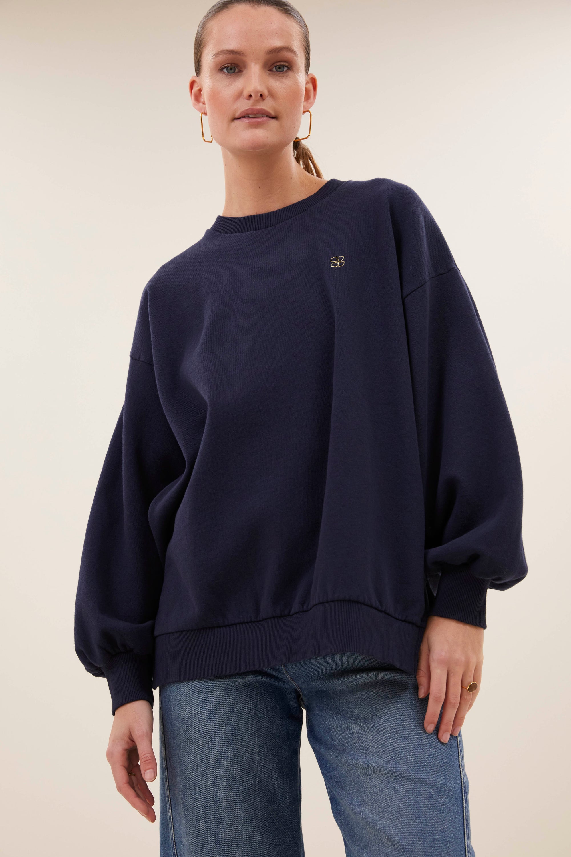 Lili long sweater, Uniform blue