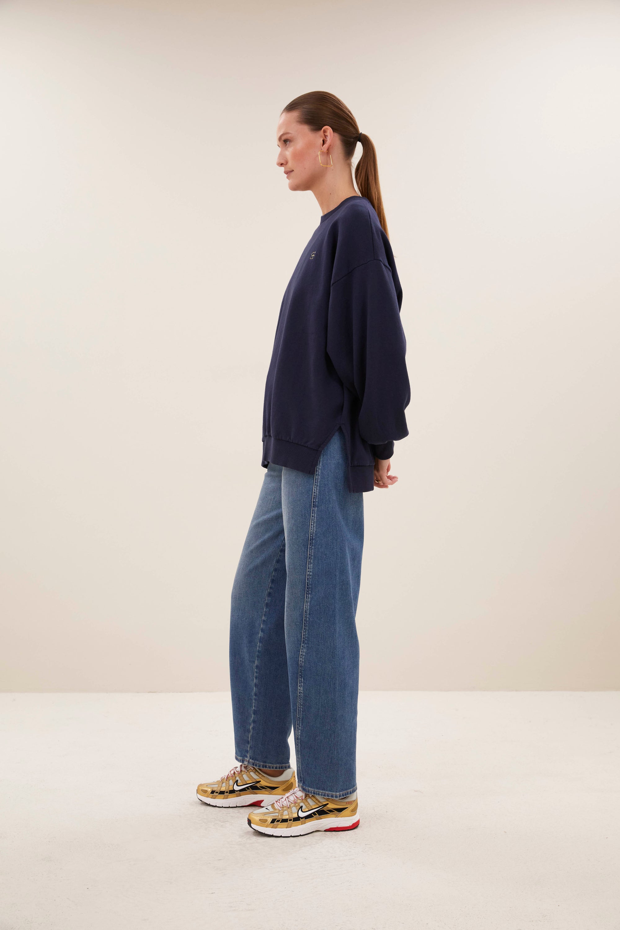 Lili long sweater, Uniform blue