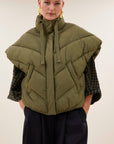 Franky sleeveless jacket, Olive