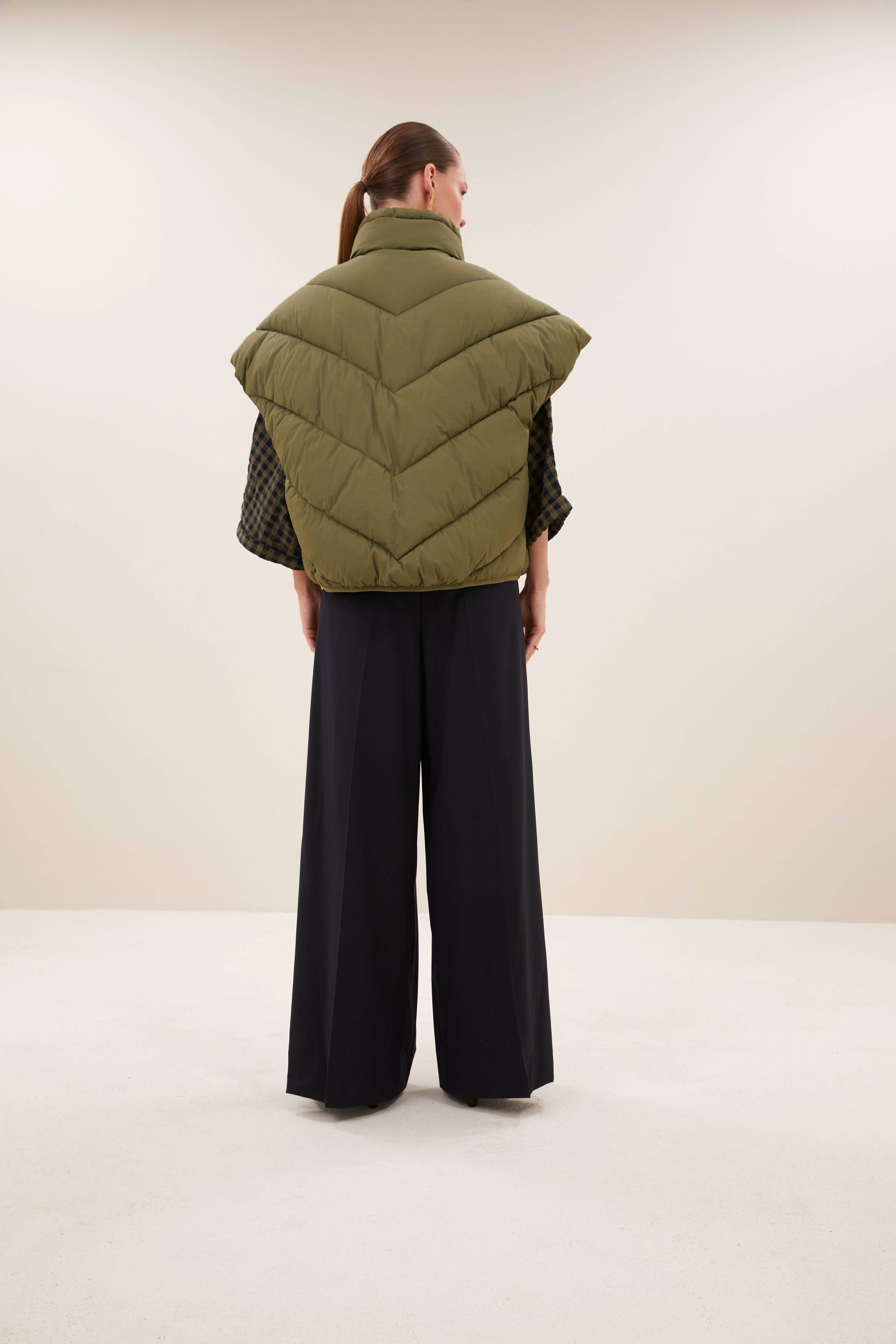 Franky sleeveless jacket, Olive