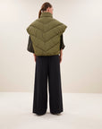 Franky sleeveless jacket, Olive