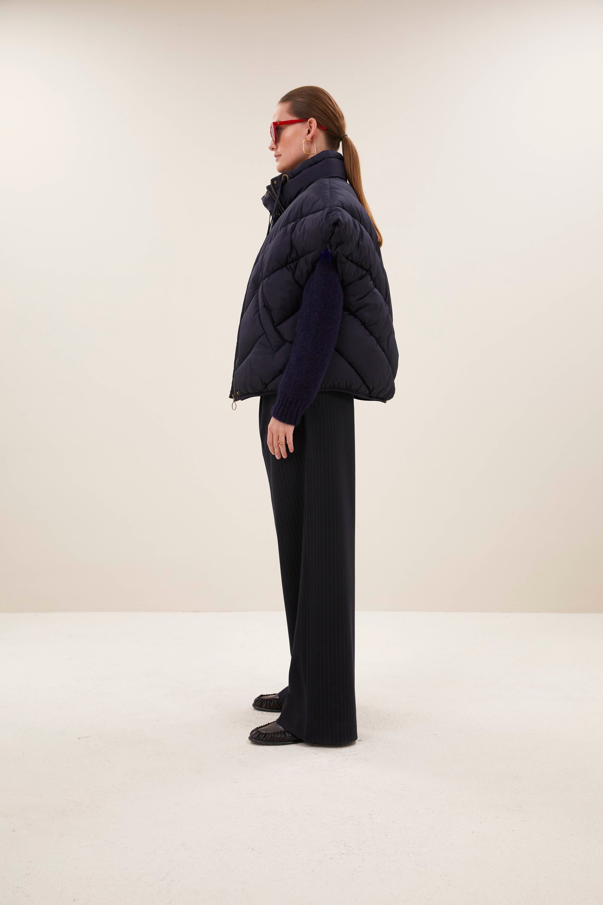 Franky sleeveless jacket, Midnight