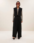 Bobi herringbone gilet, Black