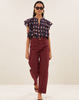 Begum wine jeans, Wine