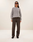 Jenna worker jeans, Dark brown