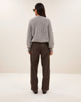 Jenna worker jeans, Dark brown