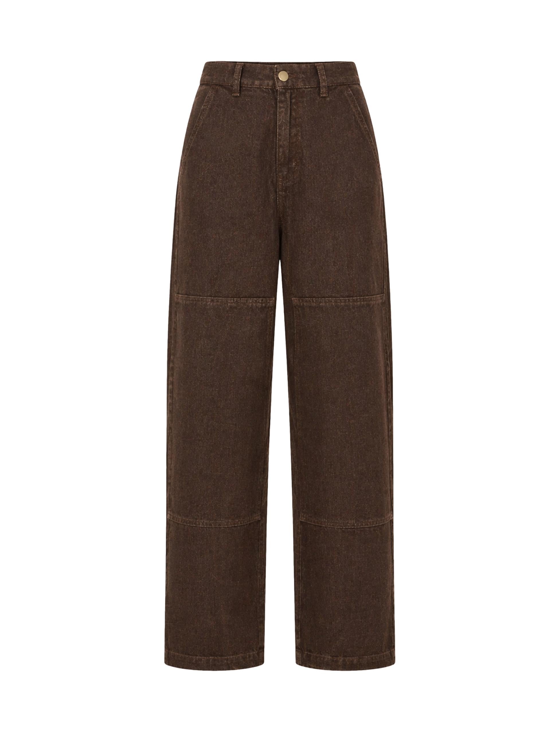 Jenna worker jeans, Dark brown