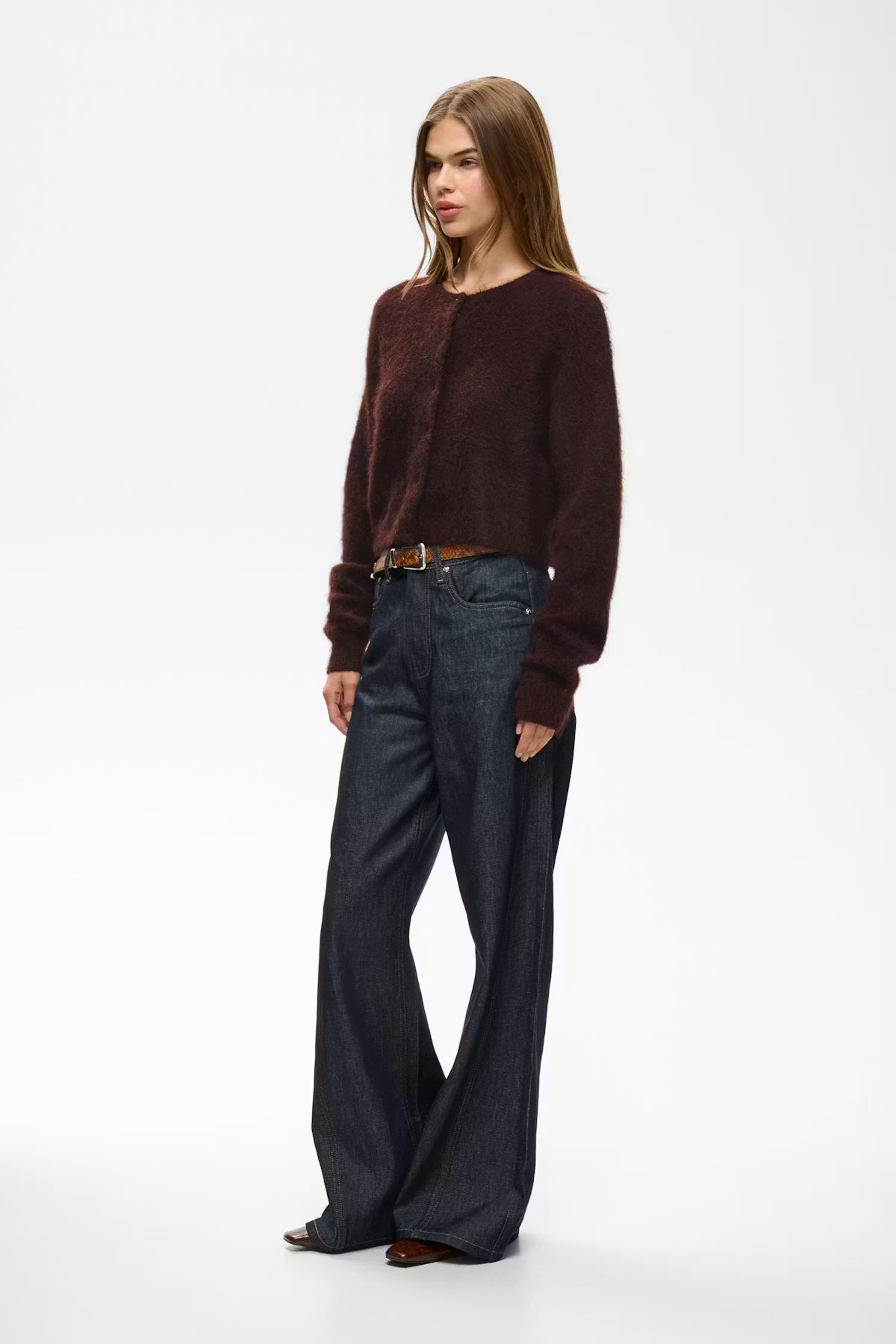 GZdebbie short cardigan, Plum Melange