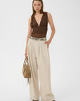 GZriava MW Pants, Light Sand Melange