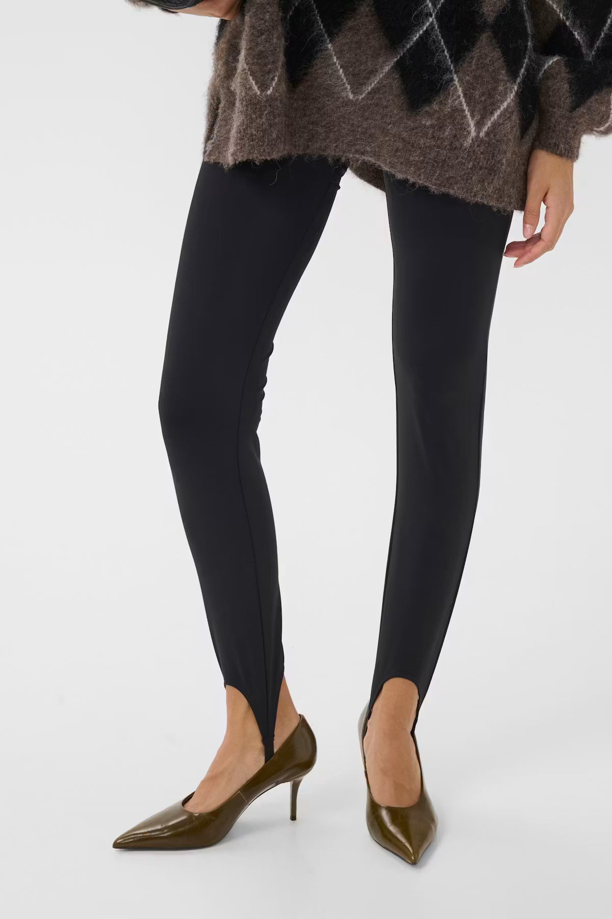 GZlyrose strap leggings, Black