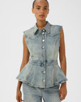 GZnoma SL Shirt, Vintage Mid Blue Wash