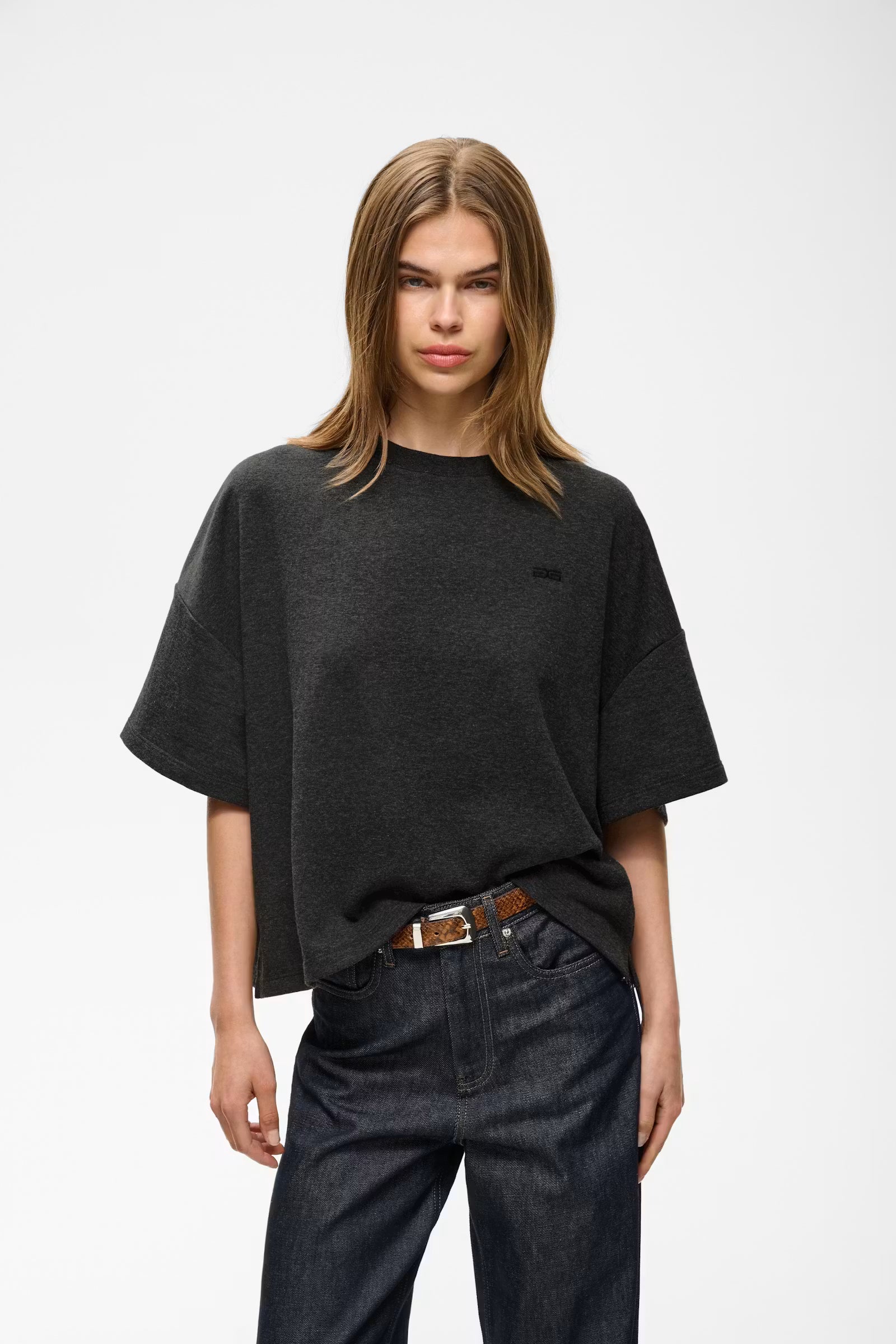GZgilsa sweat tee, Deep Grey Melange