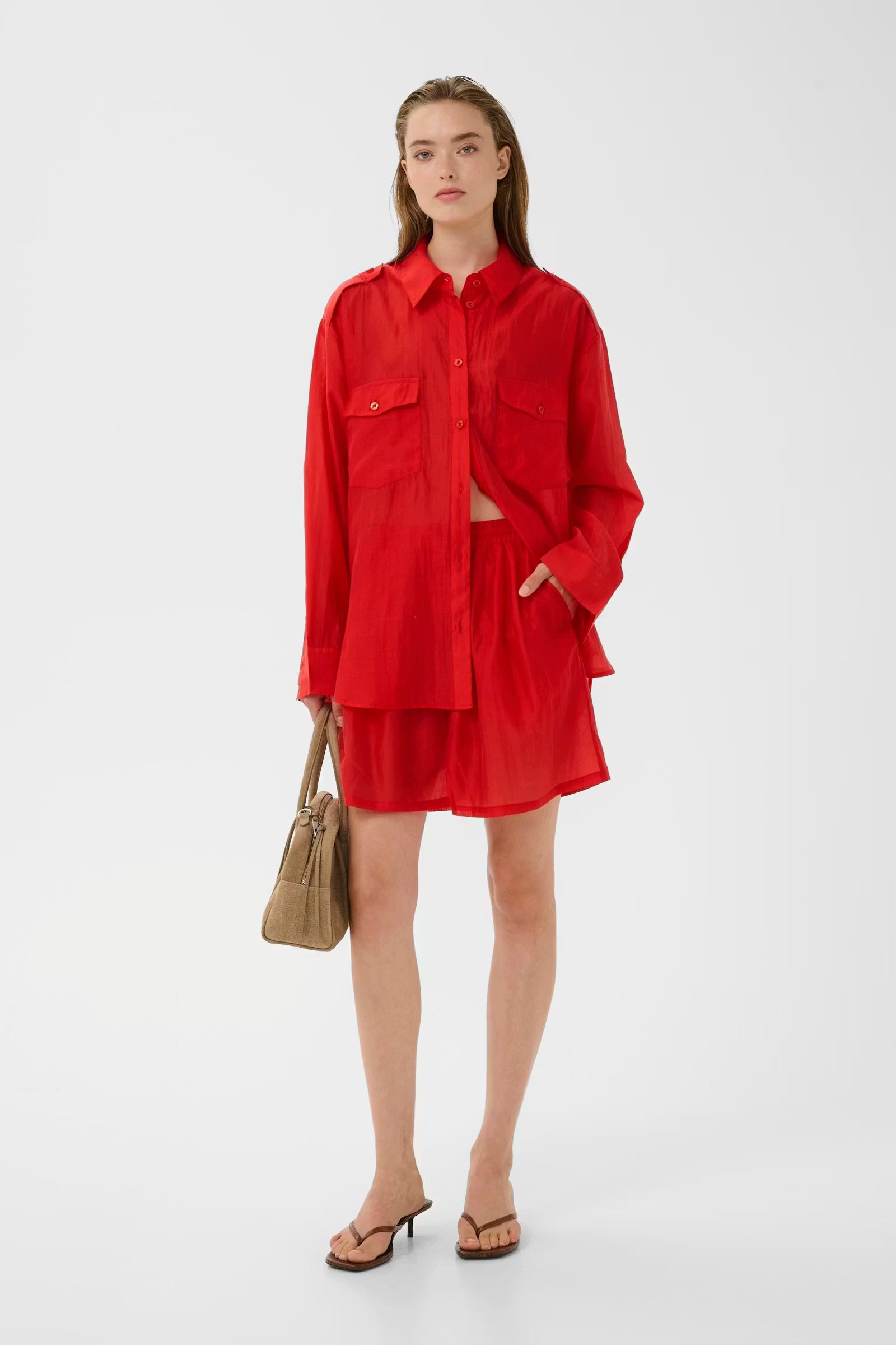 GZsiora LS Shirt, Tomato