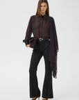 GZlynne scarf shirt, Ganache