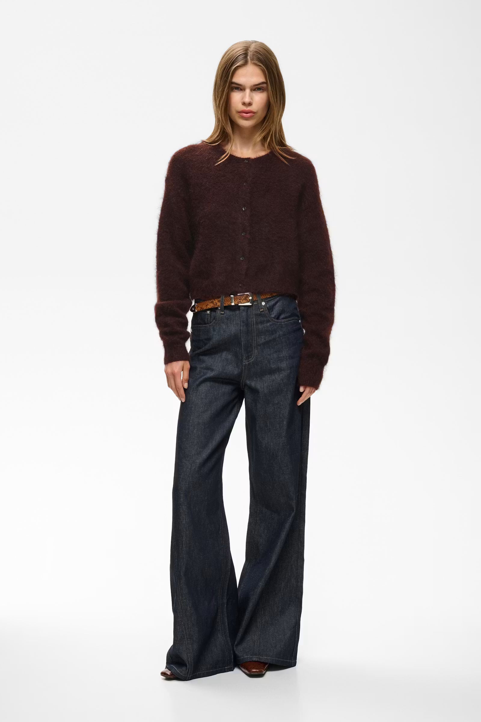 GZdebbie short cardigan, Plum Melange