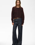GZdebbie short cardigan, Plum Melange