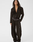 GZcallia MW barrel pants, Ganache