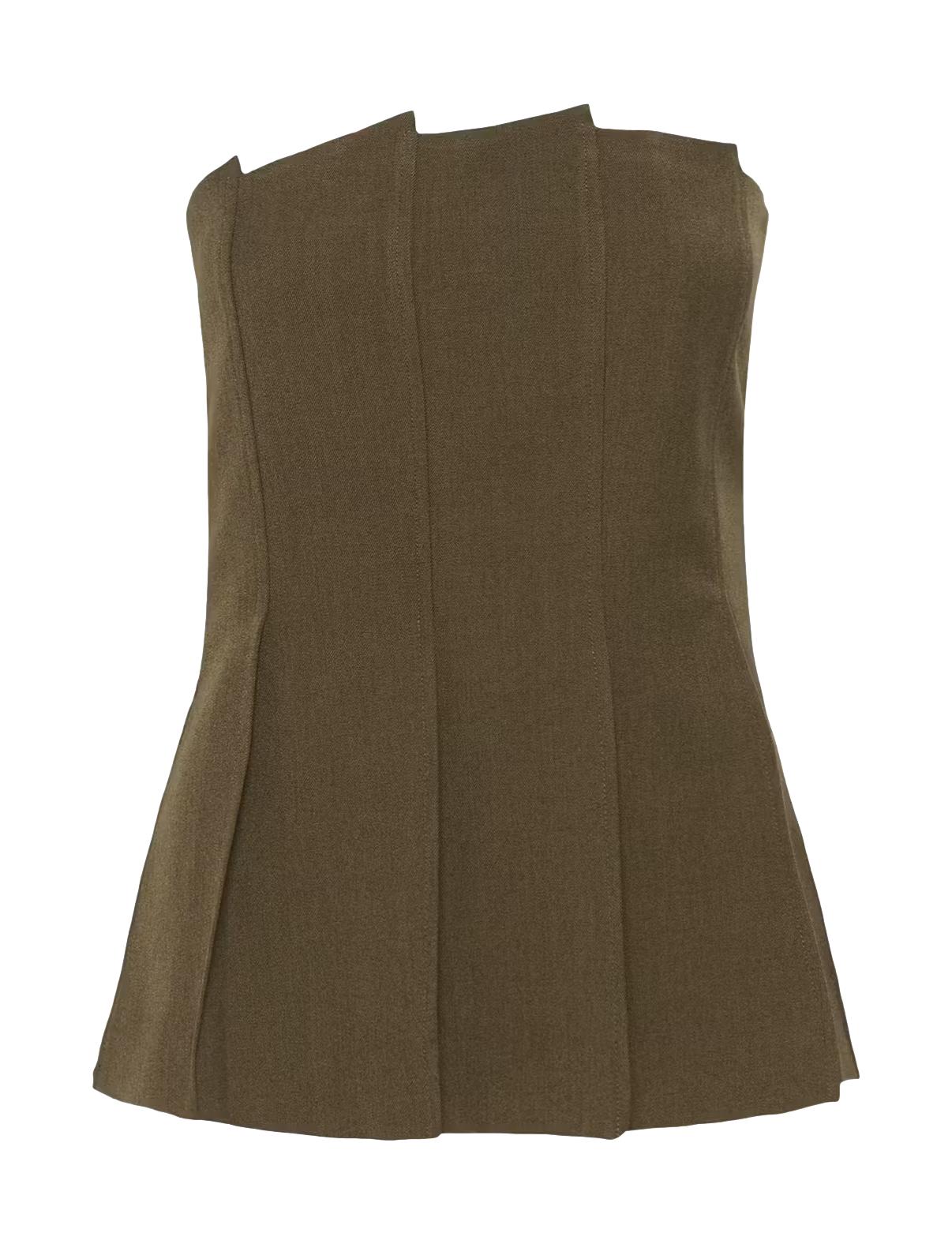 GZstacy pleat corsage, Slate Black Melange