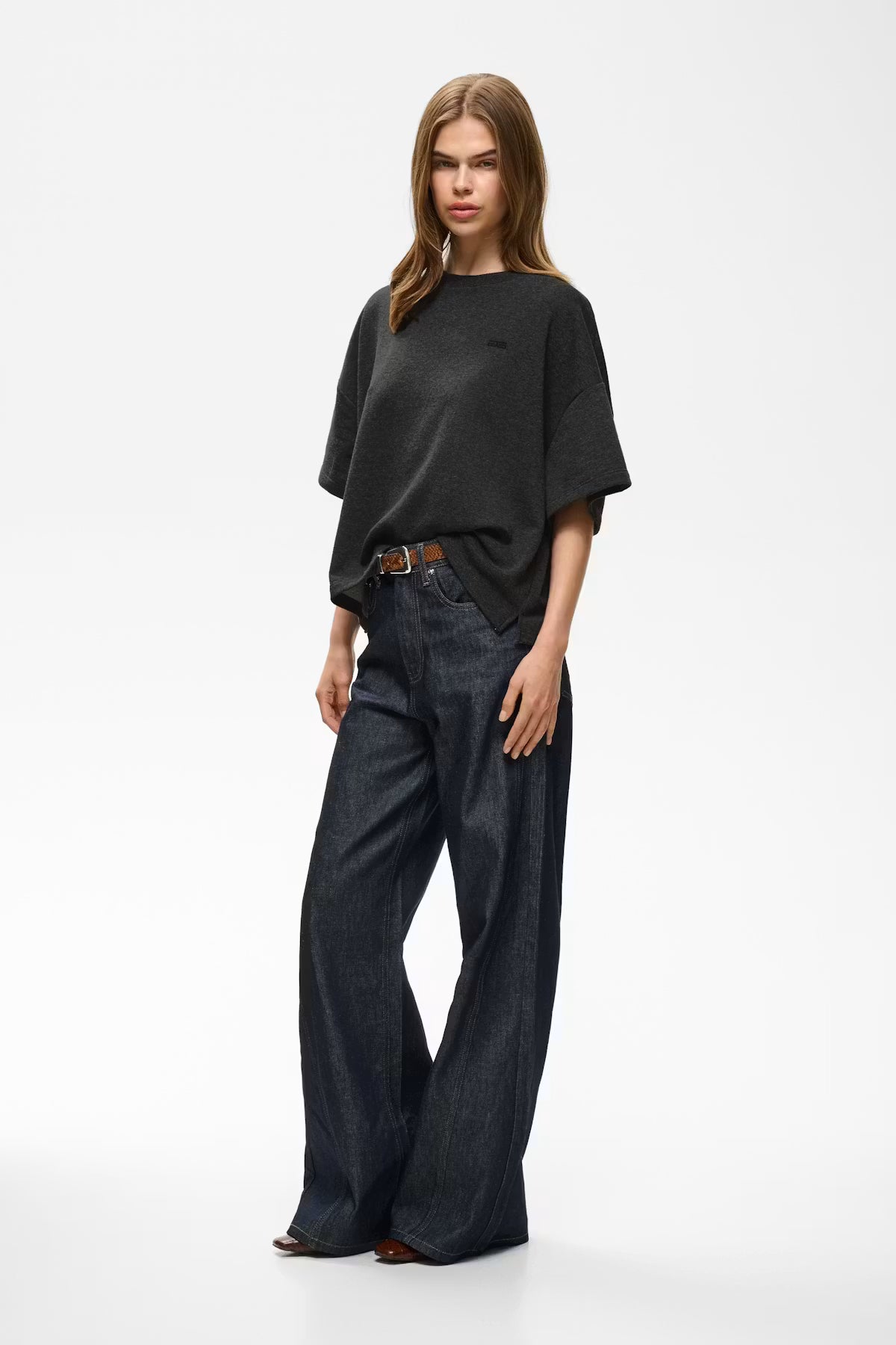GZgilsa sweat tee, Deep Grey Melange