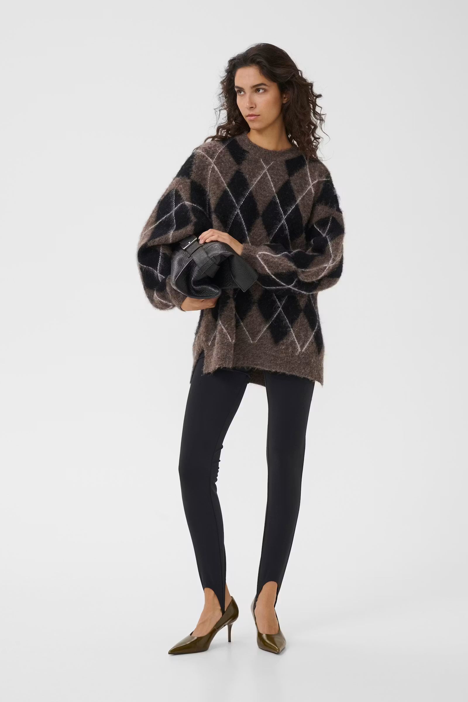 GZlyrose strap leggings, Black