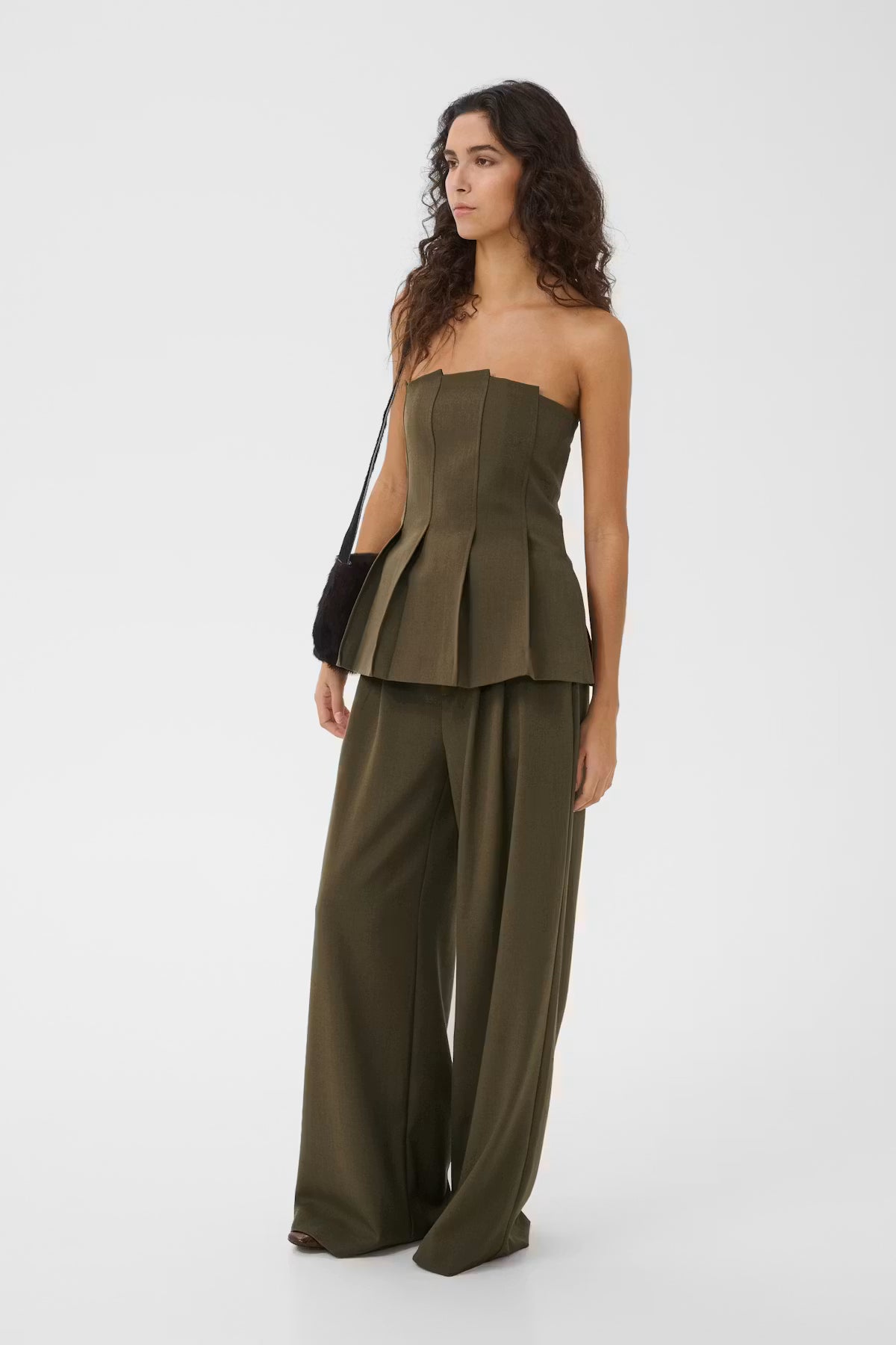 GZstacy pleat corsage, Slate Black Melange