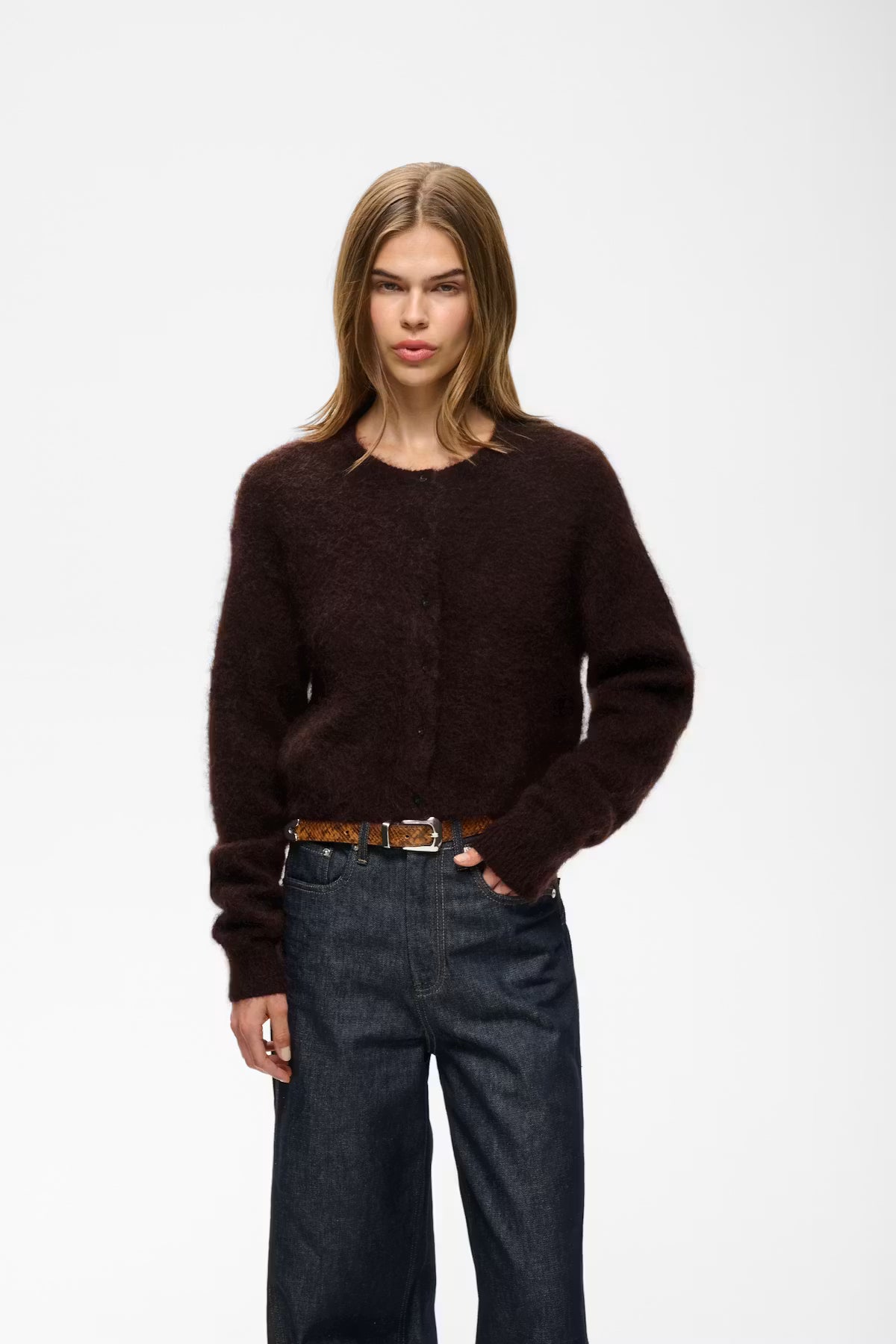 GZdebbie short cardigan, Plum Melange