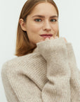 Ajaxi-M, Hevelyn, Knit, Light Taupe Melange