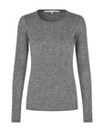 Matima O-Neck Tee, Dark grey melange