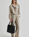 Sharo All In One Jumpsuit, Trench Coat