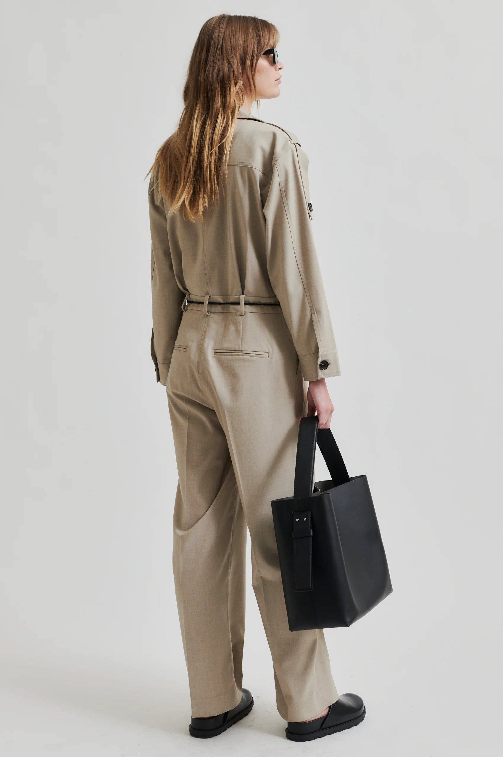 Sharo All In One Jumpsuit, Trench Coat