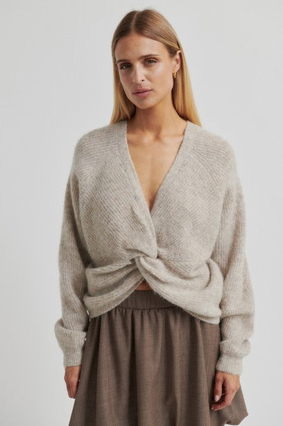 Flare Knit, Light Beige Melange