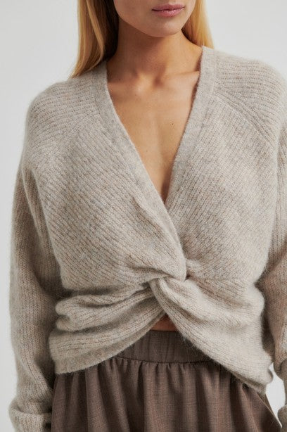 Flare Knit, Light Beige Melange