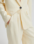 Lino New Fit Blazer, Alabaster Gleam