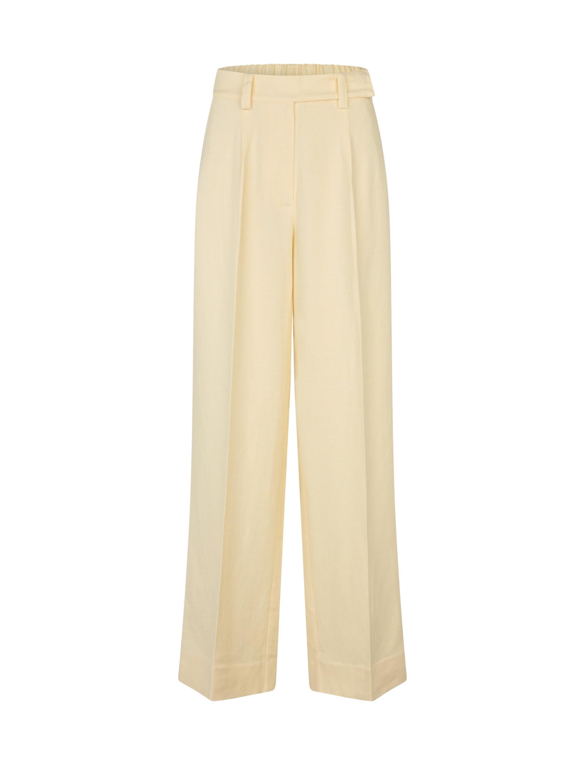 Lino Classic Trousers, Alabaster Gleam