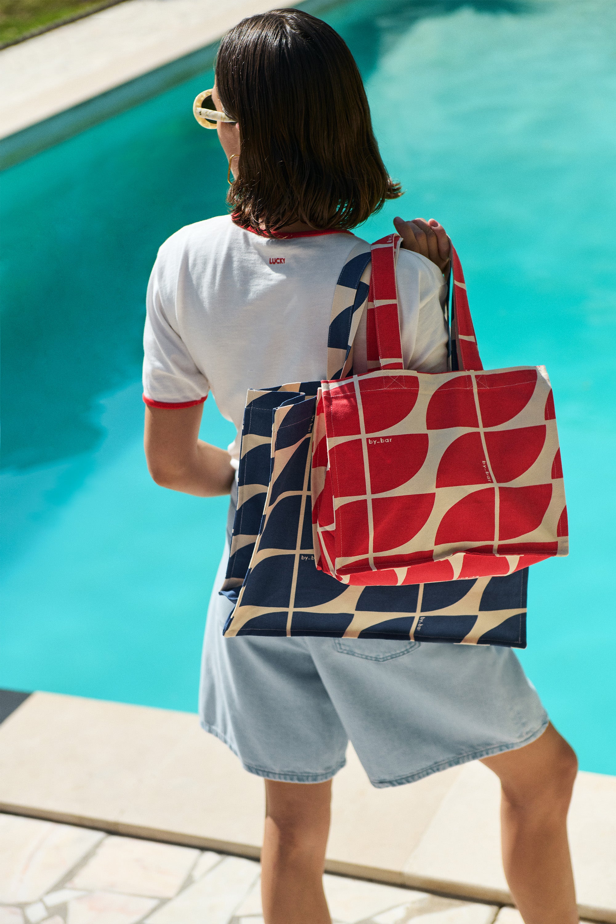 Shopper logo bag, Kingsblue