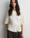 Arkai Drape Tee, Eggnog