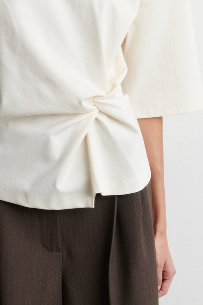 Arkai Drape Tee, Eggnog