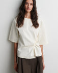 Arkai Drape Tee, Eggnog