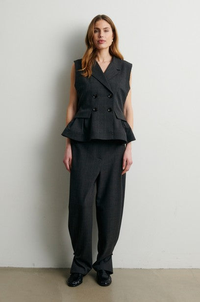 Anjou Trousers, Dark grey melange